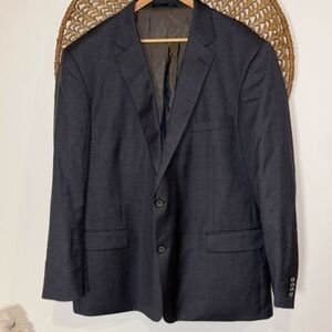 Renoir mens blue 2 back vent wool sport coat size 50R